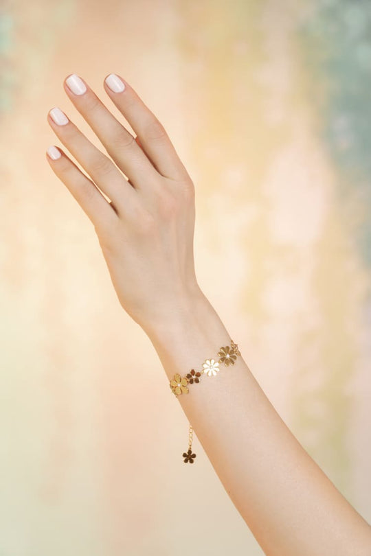 braccialetto fiore d'oro