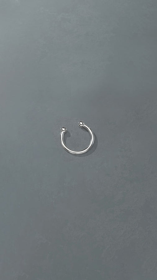 orecchino ferro di cavallo argento