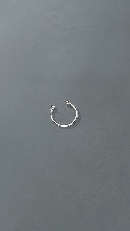 orecchino ferro di cavallo argento