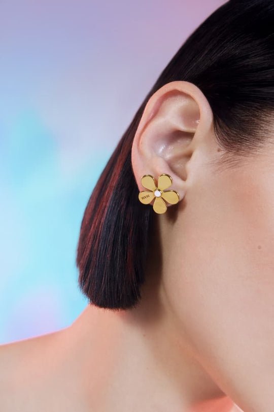 orecchini fiore d'oro